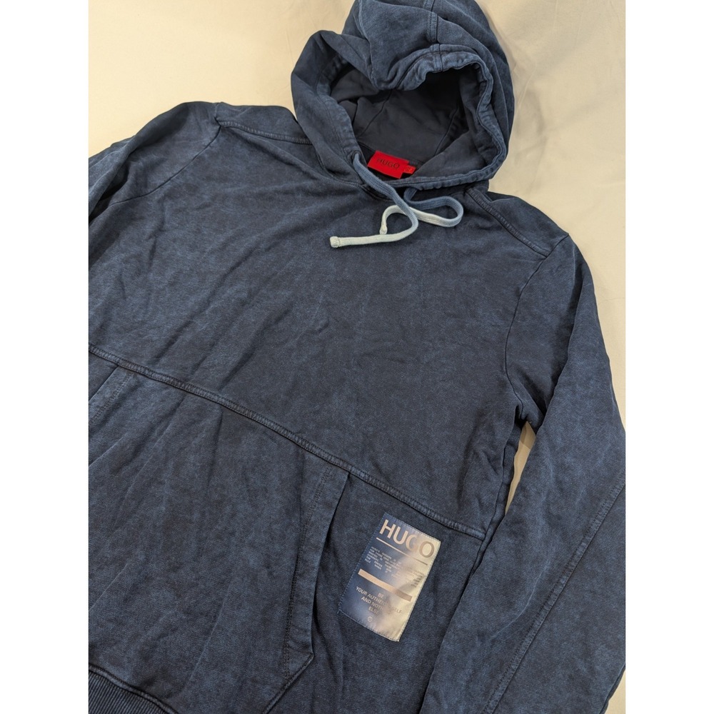 Hugo BOSS Hoodie Mens Large Blue Fashion Sweatshirt H‎ Pullover Logo Pullover